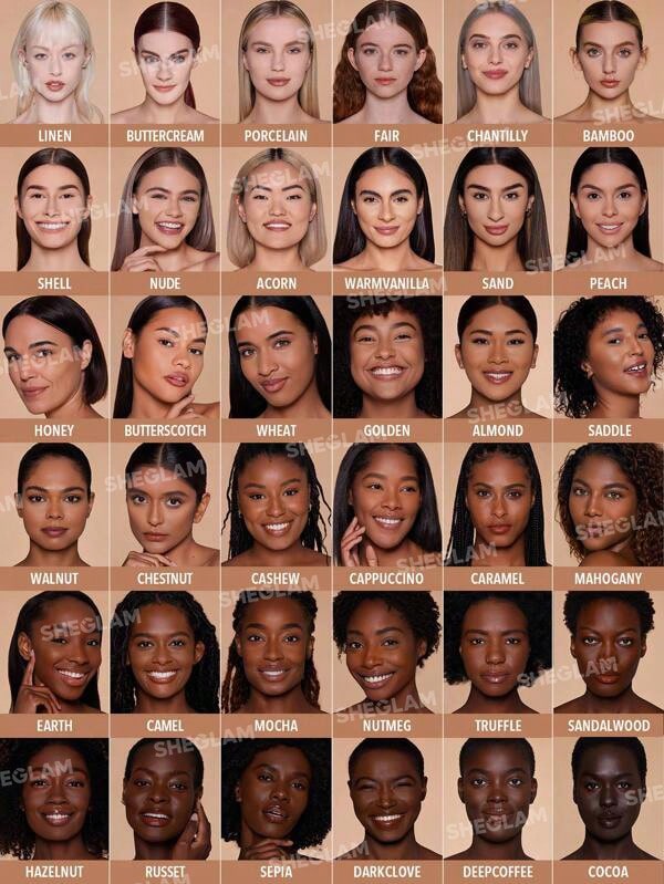 Skin-Focus High Coverage Powder Foundation-Shell