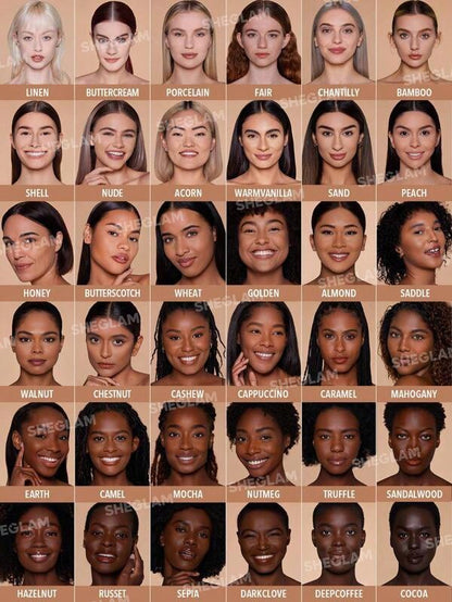 Skin-Focus High Coverage Powder Foundation-Shell