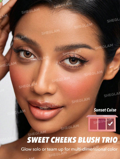 Sweet Cheeks Blush Trio - {{ Sheglam_Qatar }}