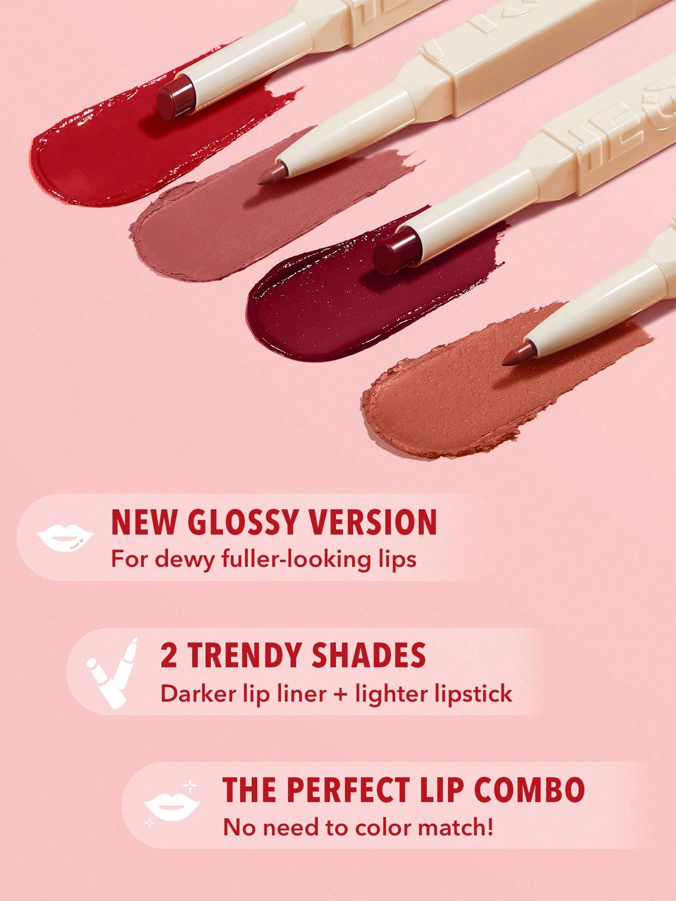 Glam 101 Sheer Tinted Lipstick & Liner Duo - {{ Sheglam_Qatar }}