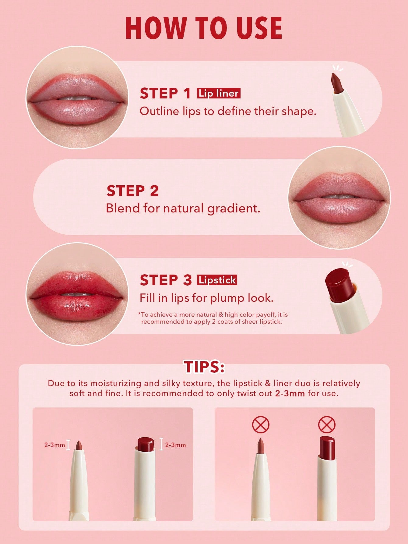 Glam 101 Sheer Tinted Lipstick & Liner Duo - {{ Sheglam_Qatar }}