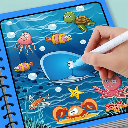 Educational Magic Water Drawing Book for Ages 3+