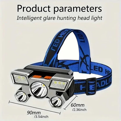 Brilliant Fire Portable 5LED Headlight - {{ Sheglam_Qatar }}