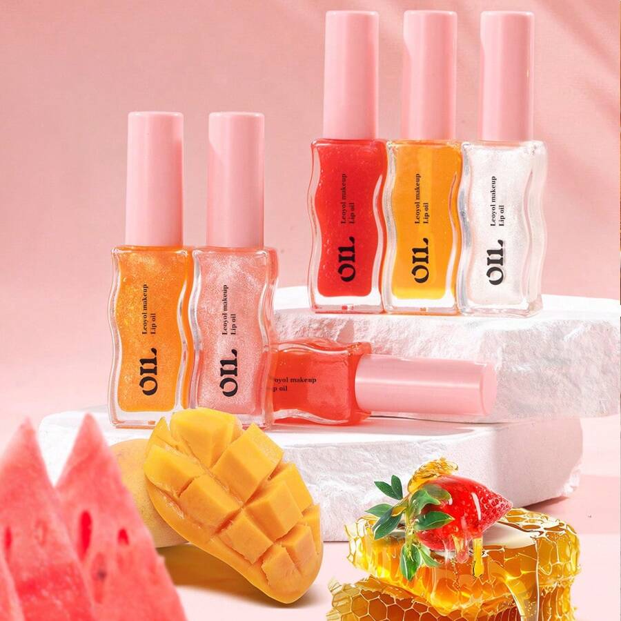 Lip Oil friut honey essence lasting moisturizing lightens lip lines lip gloss transparent pearlescent lip glaze - {{ Sheglam_Qatar }}